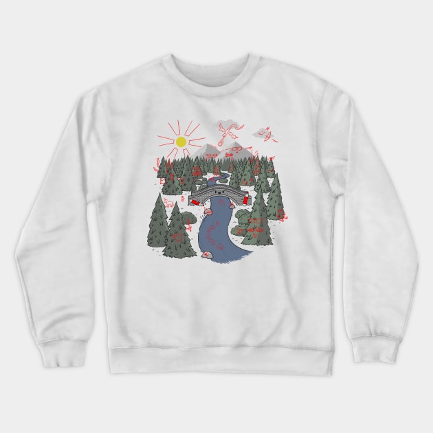 Draw Bridge Crewneck Sweatshirt by Made With Awesome